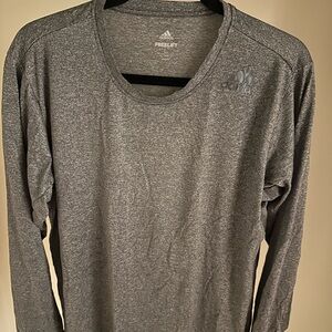 Adidas Men's Charcoal Long Sleeve Tee